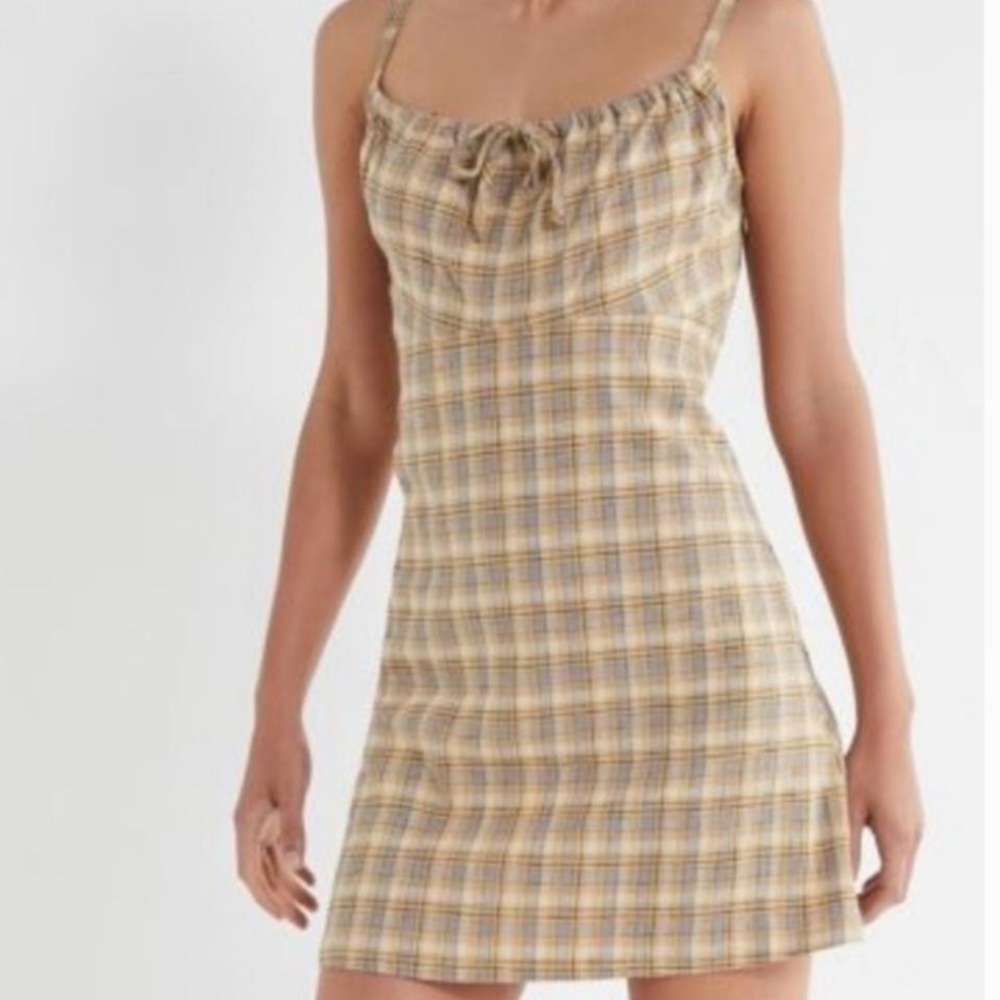 🥂Urban Outfitters Yellow Plaid Minidress🥂